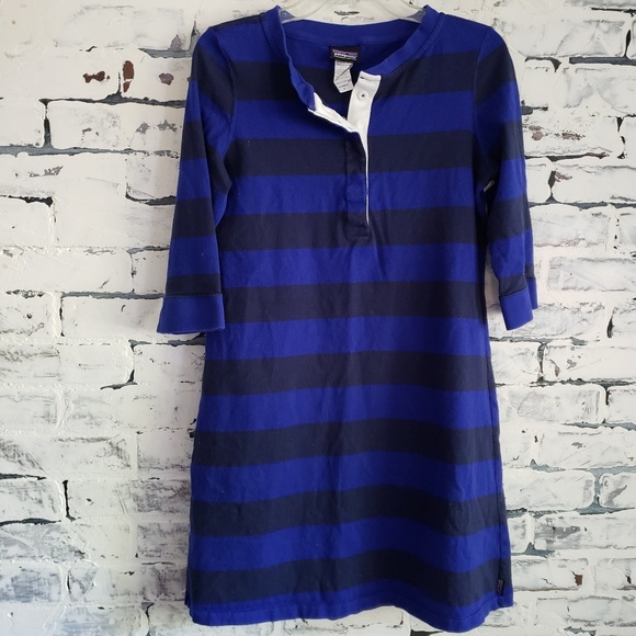 Patagonia Blue Striped Cotton Dress - Picture 2 of 4